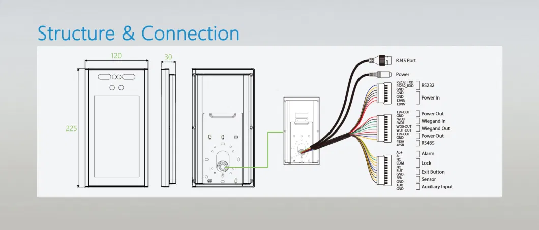 High Quality Facial Recognition Time Attendance&Access Control with 3D Mask Attack