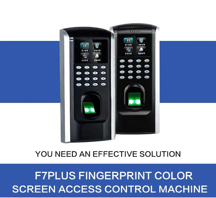 Reliable Fp06 F7plus Attendance Access Control Machine of LCD Display Numeric Keyboardintegrated 80 Character