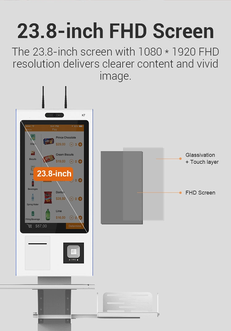 Unstaffed Private Mode Hardware System Monitor Facial Recognition Parking Self Payment Kiosk Indoor Park Lot