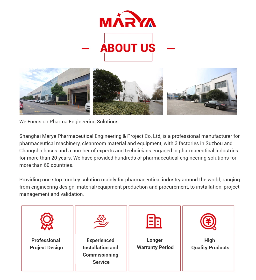 Marya Automatic Clean Room Slide Door in Pharmaceutical Modular Cleanroom Supplier