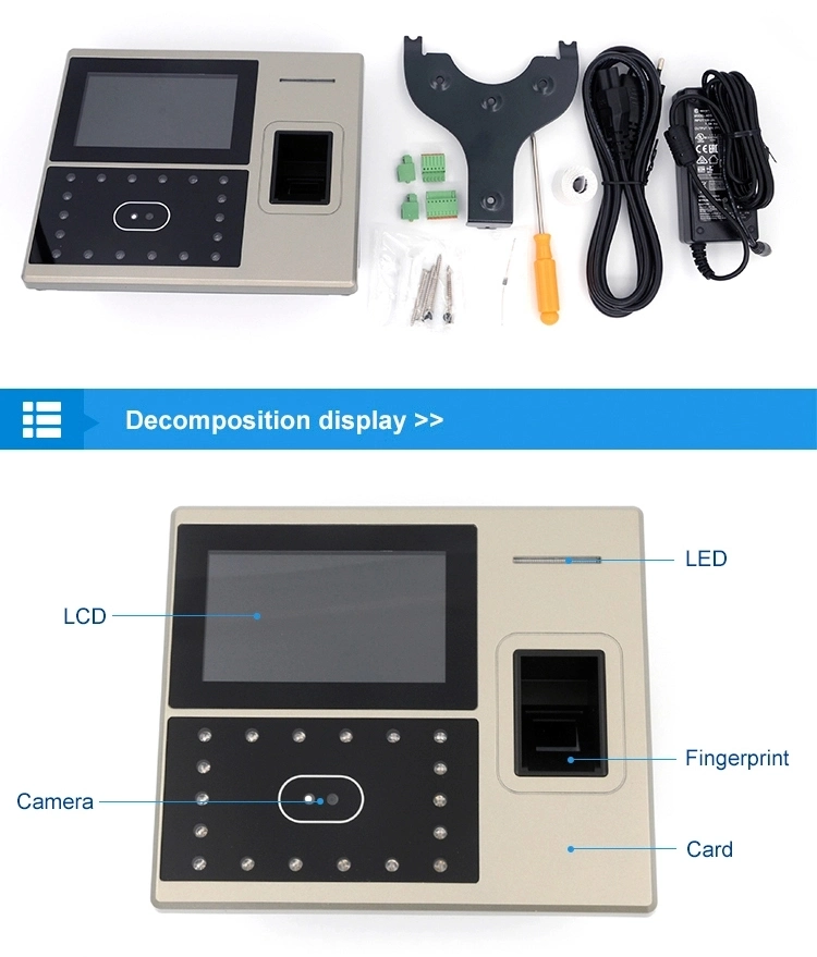 Uface800 Facial/Fingerprint Biometric Recognition Time Attendance and Access Controller