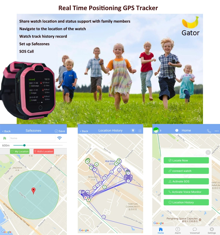 Gator4 GPS Tracking Device for Kids Watch Smart Watch for Elders