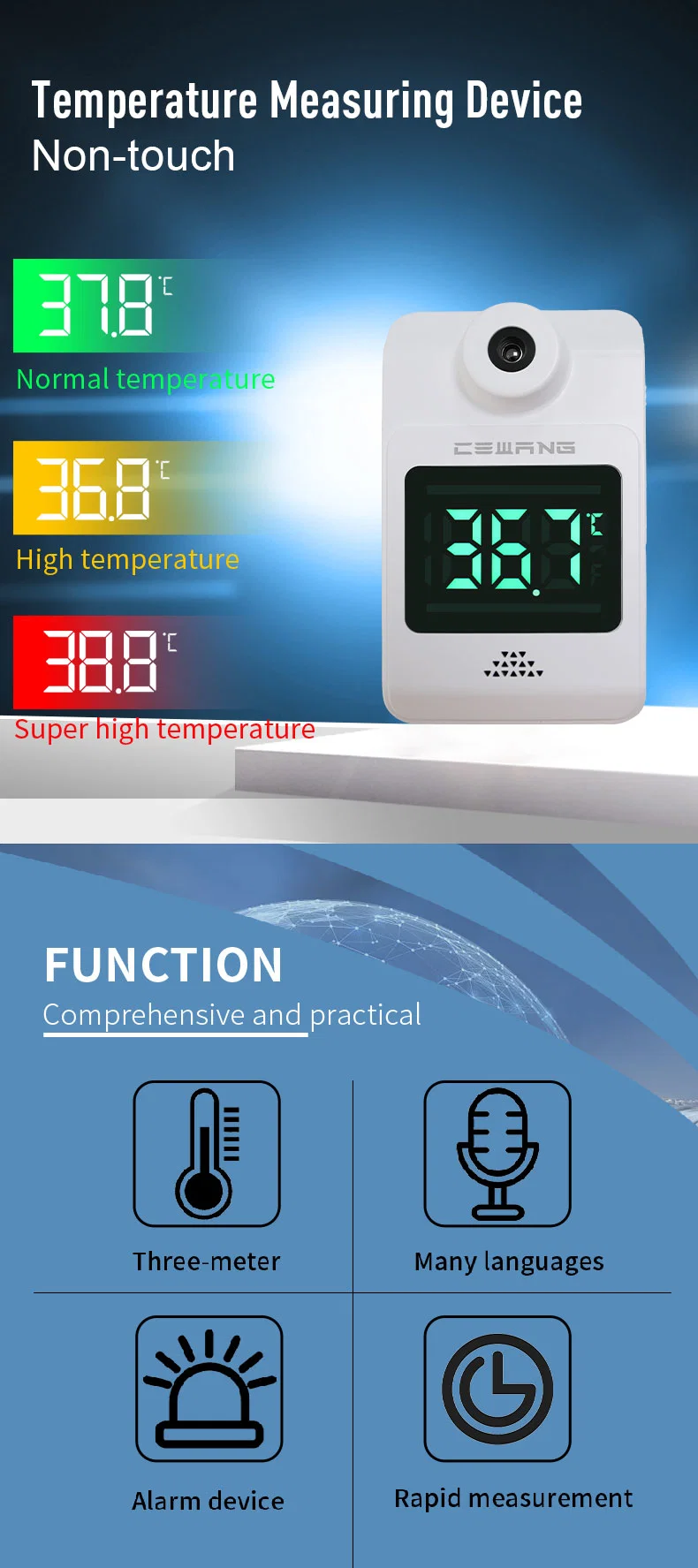 Lightweight Portable Temperature Screening Tablet for Quickly Screens Passing People