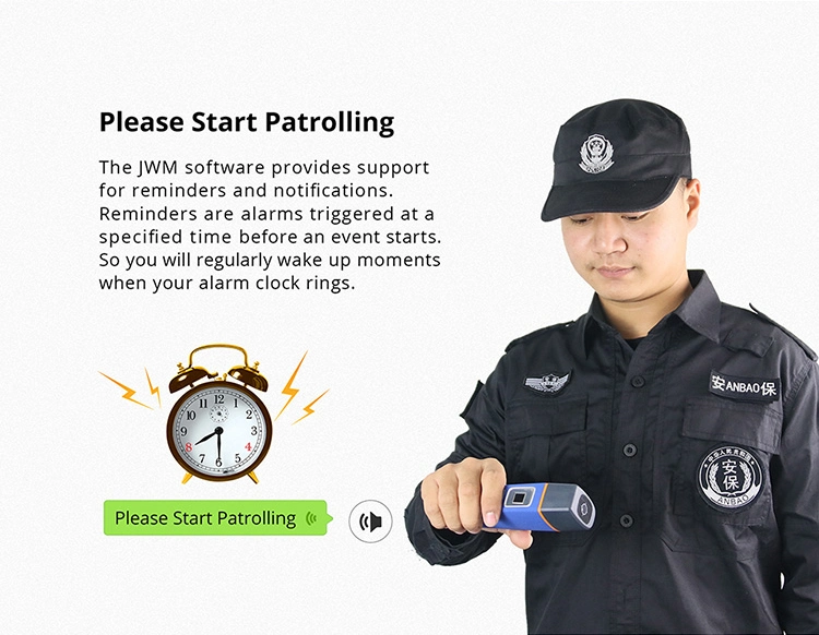 Fingerprint Guard Patrol Watchman Clocking System with Screen