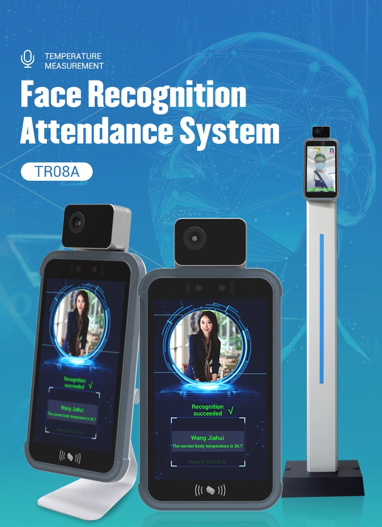 Non-Contact 8 Inch Android 7.1 Face Recognition All in One Facial Detecting Human Body Temperature Sensor