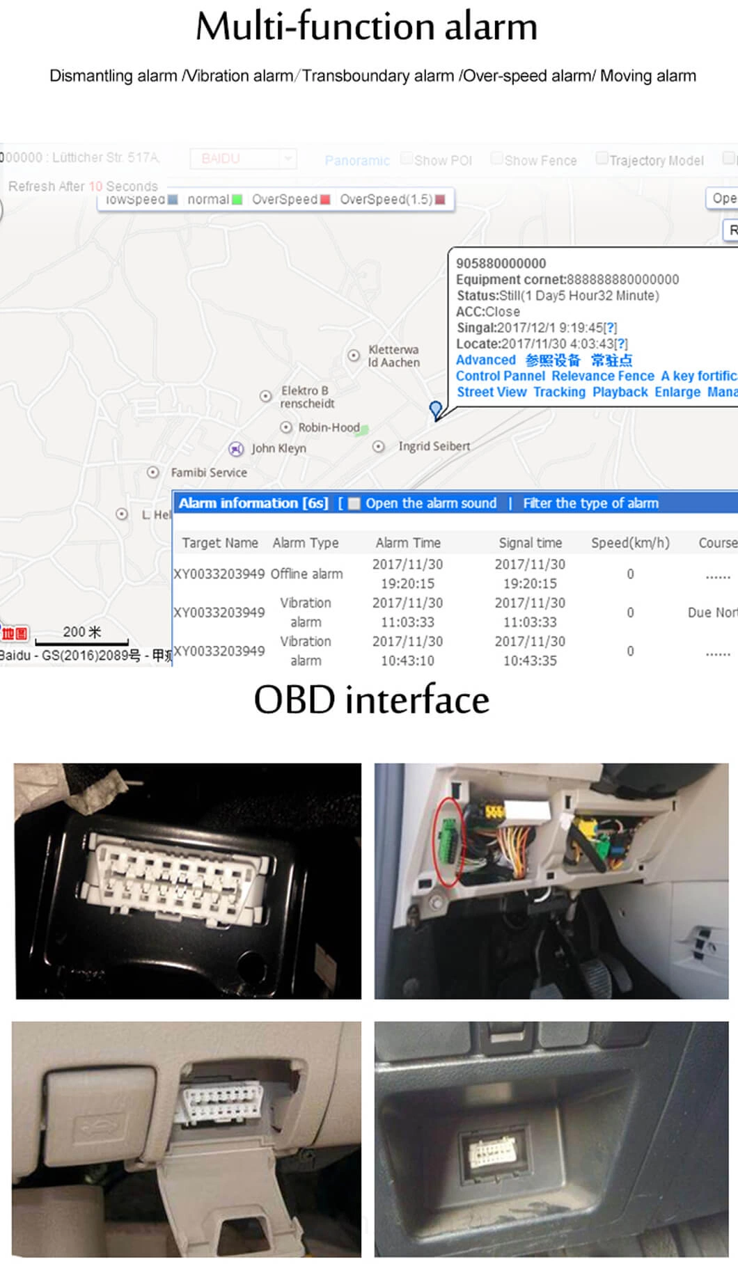 2G GSM Easy Operation OBDII Fleet Management GPS Tracking Device for Car Vehicle Automotive T206