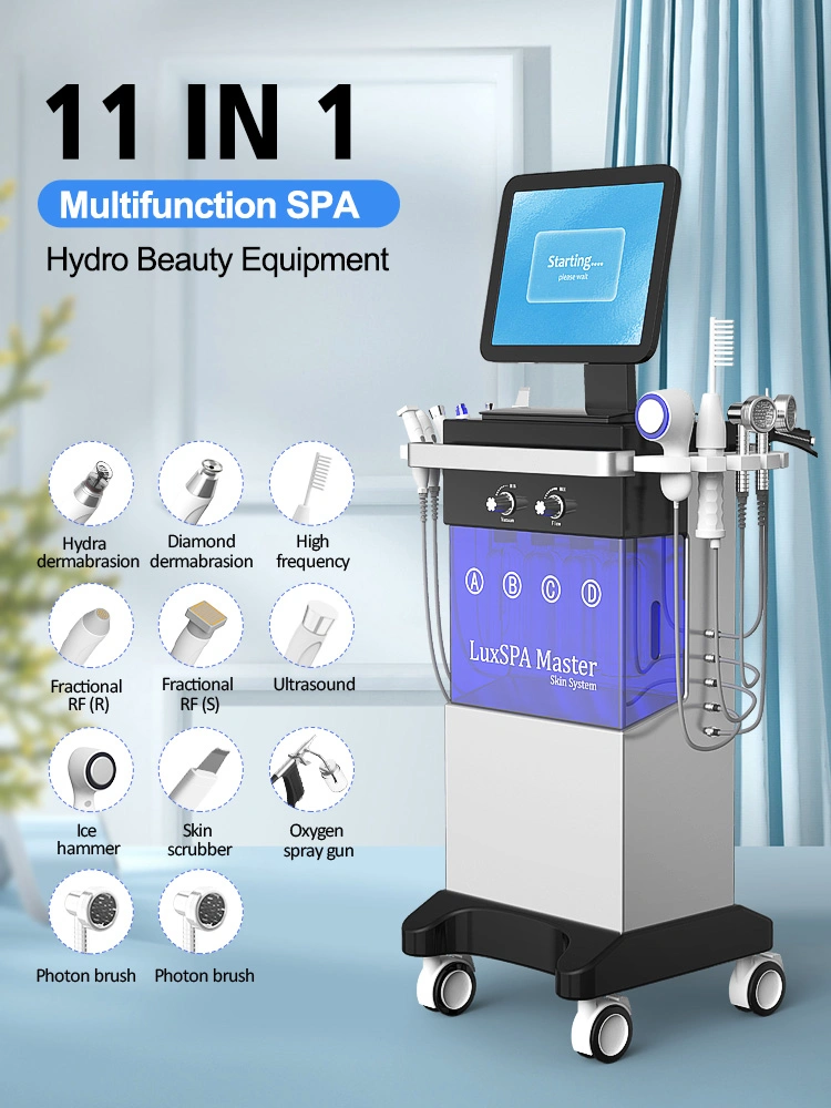 11 En 1 Hydra Hydro Facial Skin PRO Hydradermabrasion Machine Acne Treatment Jet Peel Skin Beauty Machine