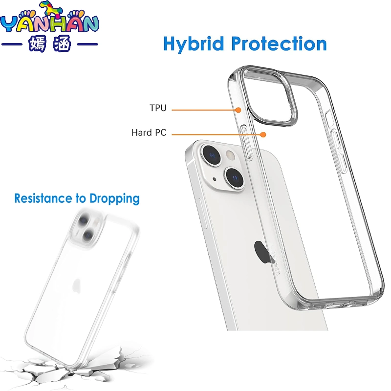 for iPhone 14 iPhone 15 Acrylic Frosted Triple Defense Transparent Phone Case