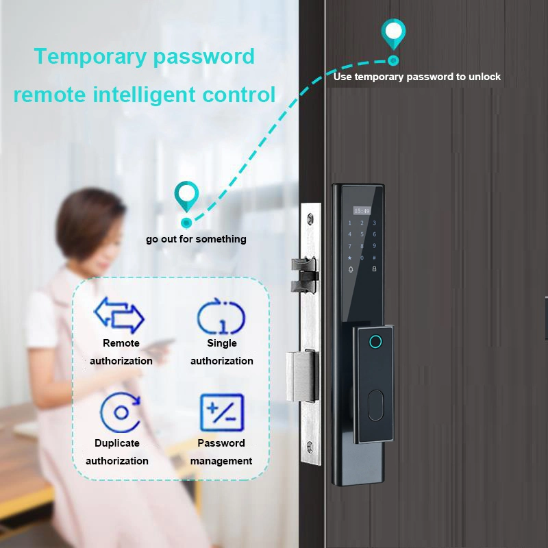 Smart Door Lock Remote Control Electrical Lock WiFi Tuya Digital Password Fingerprint NFC Card