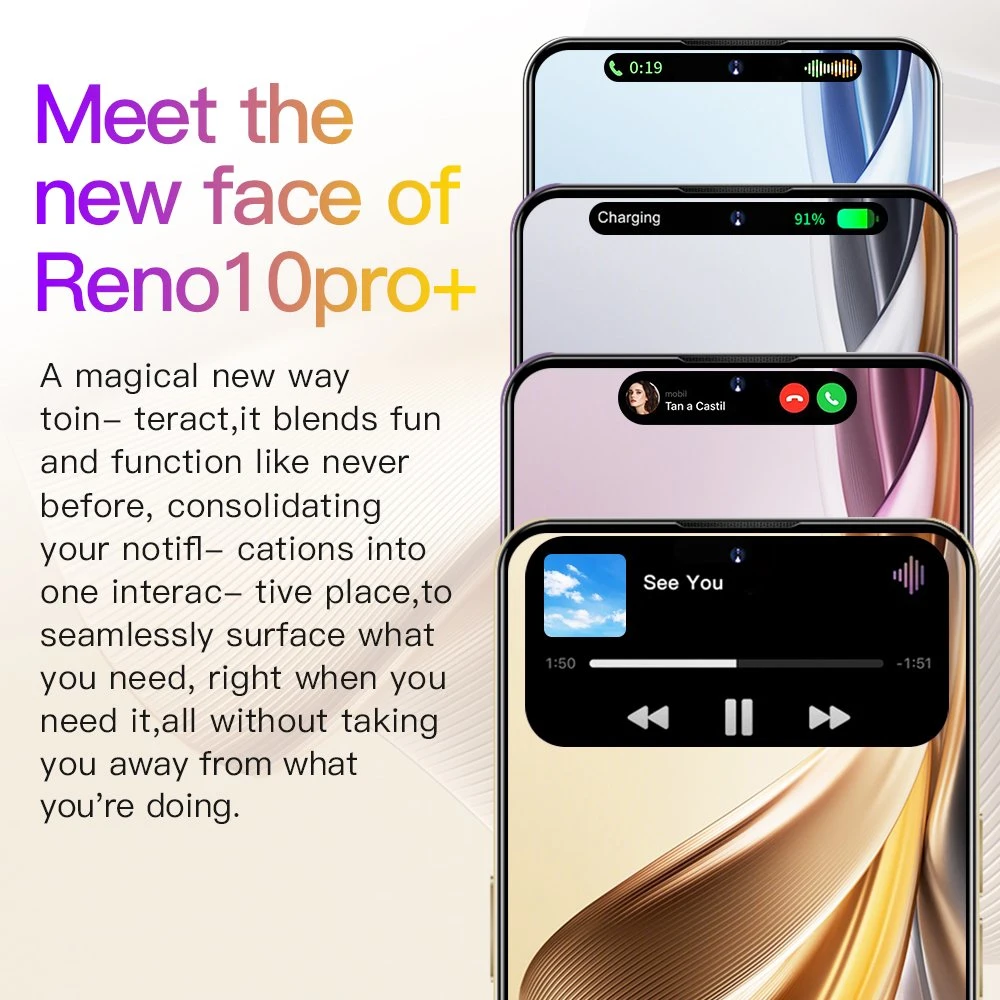 Customized Original Reno10 Face Recognition Phone Dual SIM Android Smart Phone