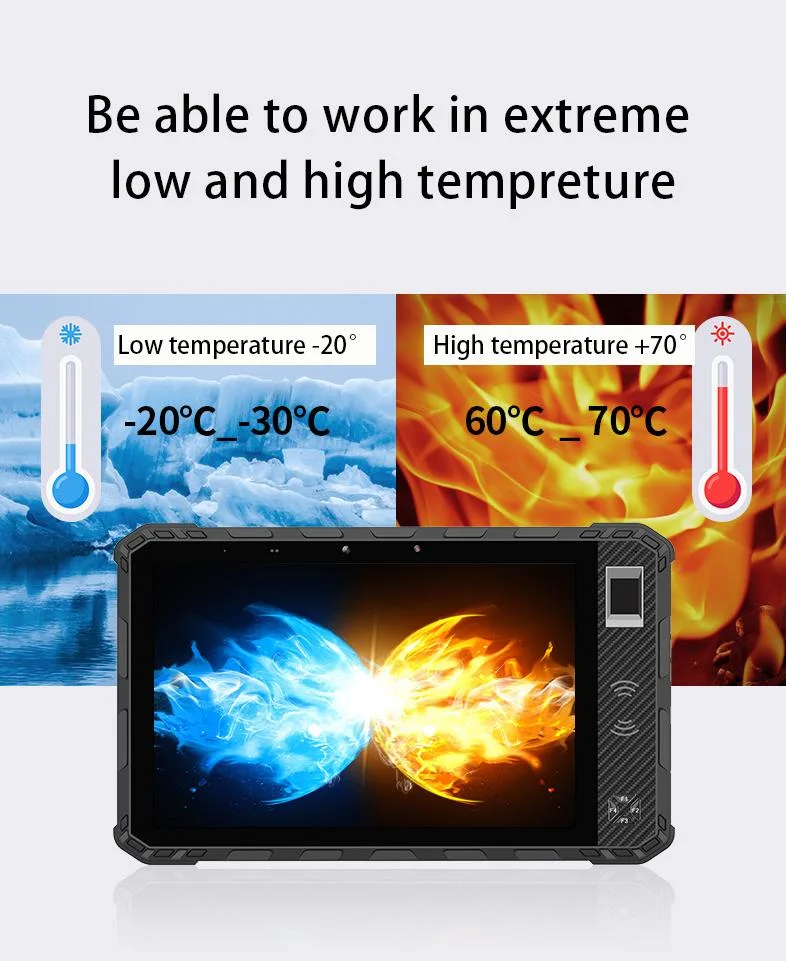 8inch Android 11 OS Tablet PC IP68 Waterproof Biometric Fingerprint Scanner NFC 4G 5g LTE Industrial Rugged Tablet PC