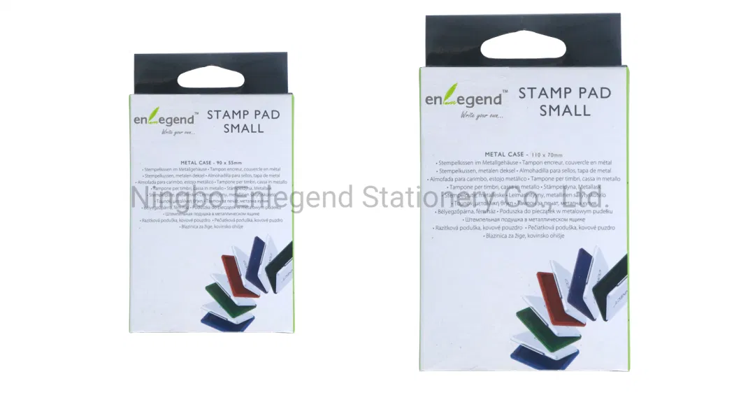 ST0713 Rectangular Metal Office Fingerprint Stamp Ink Pad