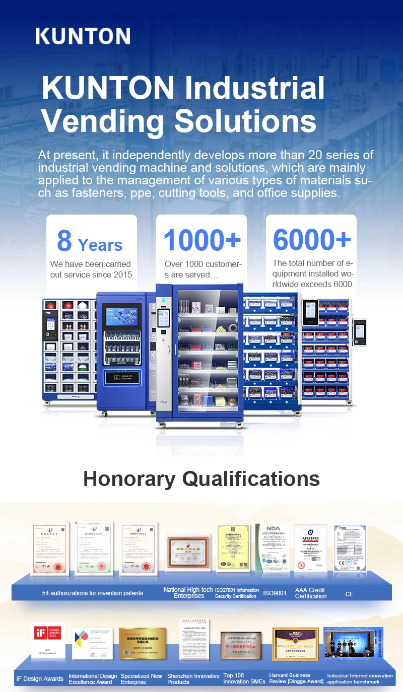 Kunton-Smart Shelf-RFID-M42 for Fastener &amp; Mro Management Automatic Industrial Vending Machine