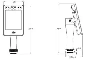 Facial Recognition Camera Time Attendance Machine Non-Contact Temperature Access Control Temperature Detector with Auto Sanitizer Dispenser