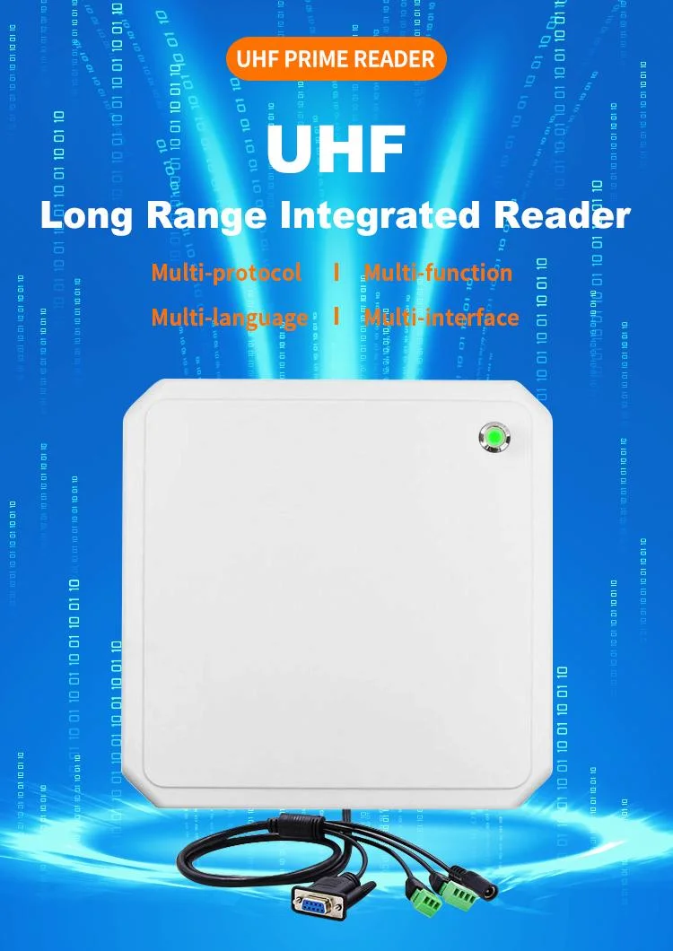 ISO 18000 6c UHF Long Range Passive RFID Reader with Built -in 9dBi Antenna for Vehicles Management