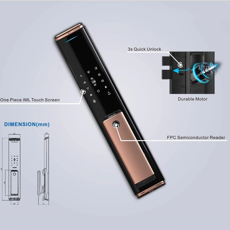 Fingerprint/Password/3D Face Recognition Electric Safe Smart Door Lock