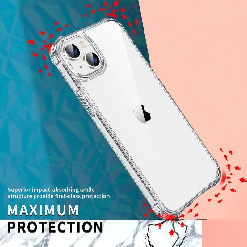 for iPhone 15 Frosted Four Corners Anti-Drop Transparent Phone Case