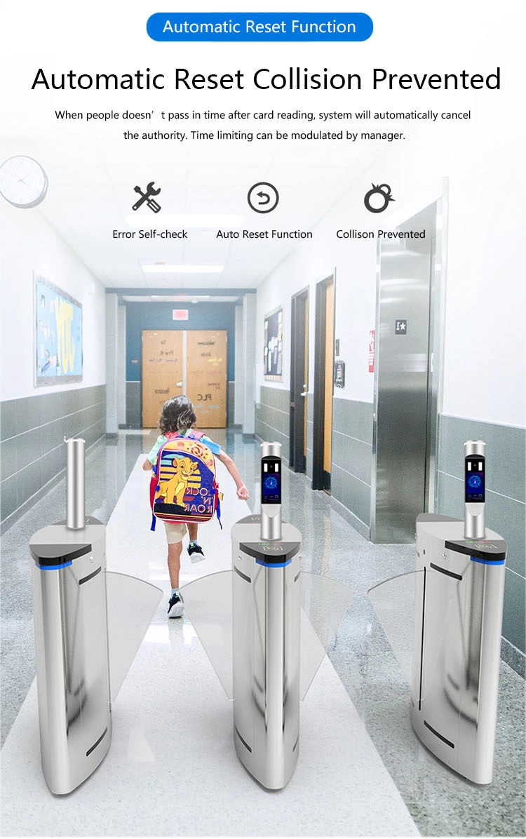 IC/ID Card Identification Optical Turnstiles Flap Barrier Gate