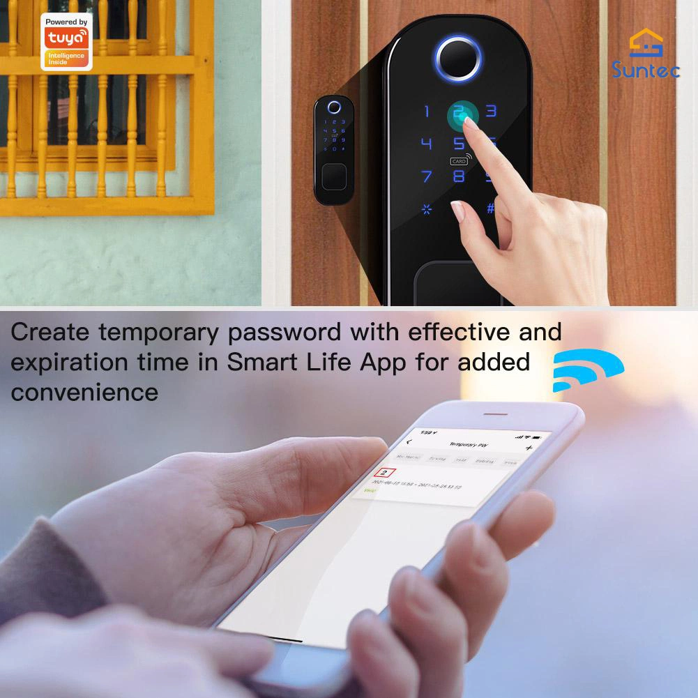 Handle Smart Door Lock Electrical Fingerprint Waterproof Digital Lock