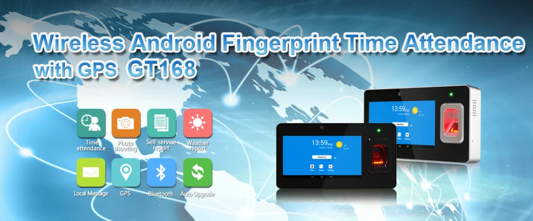 Android System Fingerprint Time Attendance Device with SMS Function