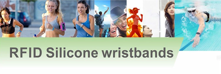 Custom Logo Silicone Wristbands Plastic Smart Read Write RFID NFC Festival Sports Fitness Adjustment Silicone Wristbands