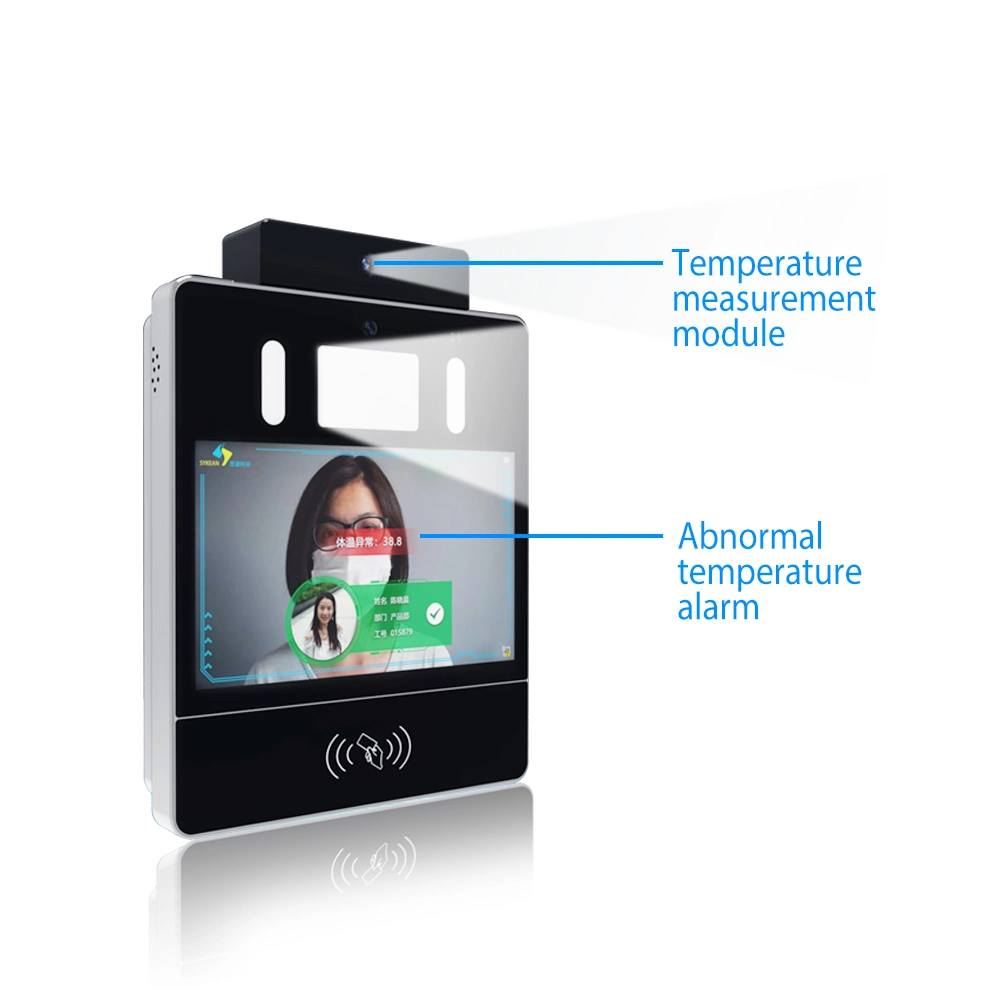 (IR8-TD) 7 Inch Large Screen Access Control and Time Attendance Device Iris Recognition with Temperature Detector