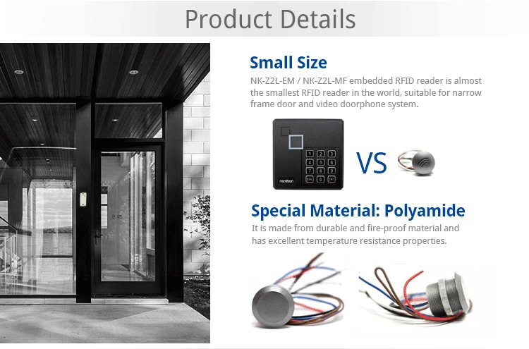 Em-ID Wiegand-26 and Idate Embedded Waterproof Mini Promixity Card RFID Reader