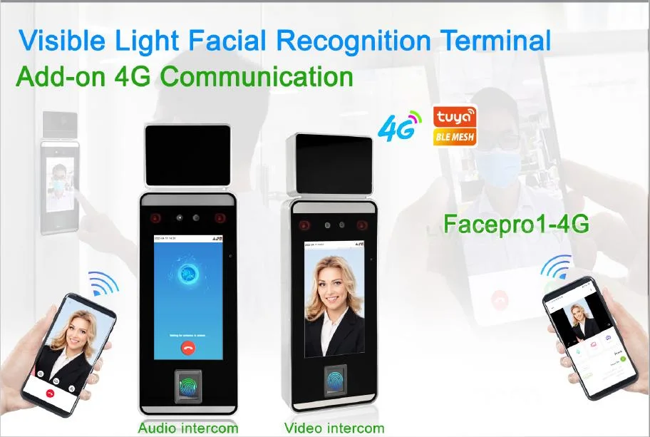 4G Visible Light Facial Recognition Fingerprint Palm Access Control with Wiegand Anti-Passback