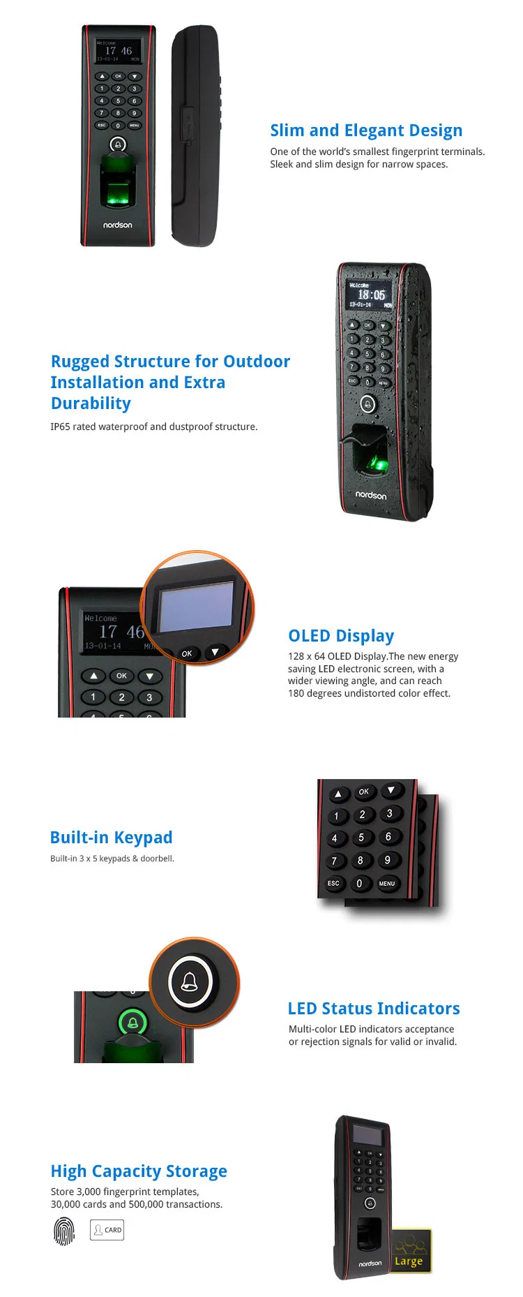 Digital Portable Waterproof Signal Output and Input Fingerprint Safe Attendance Machine Prices in Sri Lanka