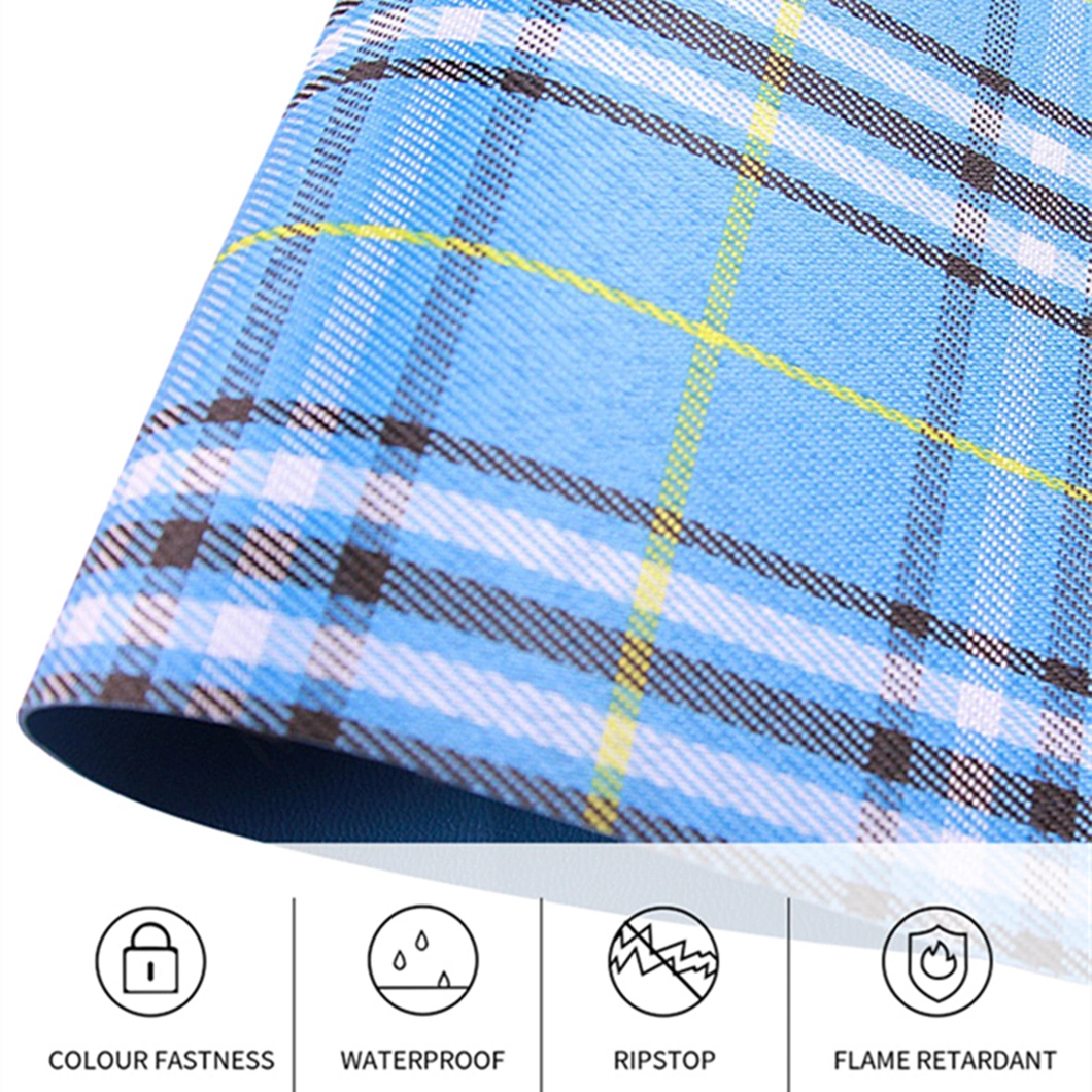 200d 100% Polyester Twill Oxford Fabric Scotch Check for Luggage and Bag