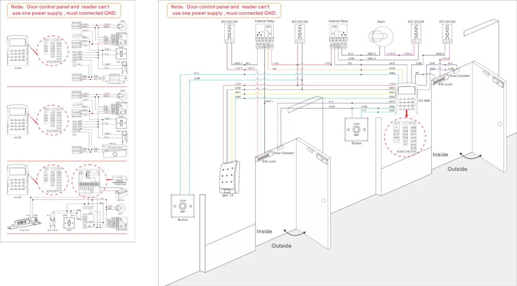 Door Opener with Standalone Car Reader, Self-Contained Keyboard Support Password Input, Card Swiping