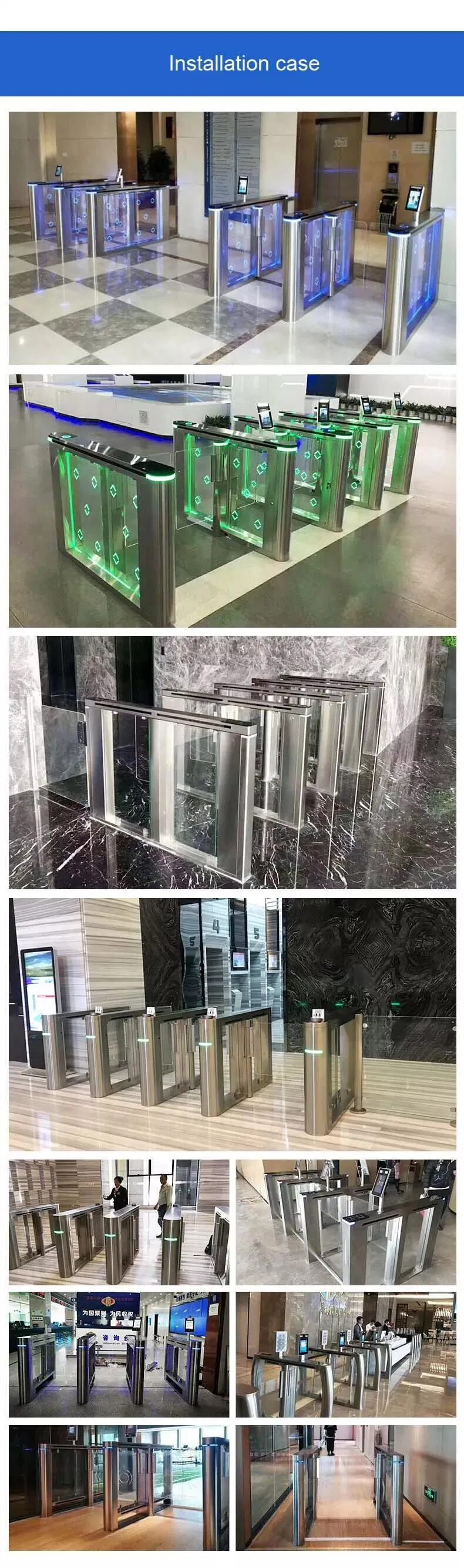 Automatic High End Face Recognize Stand Bracket Optical Turnstile Speed Gate Speed Turnstile Commercial Building