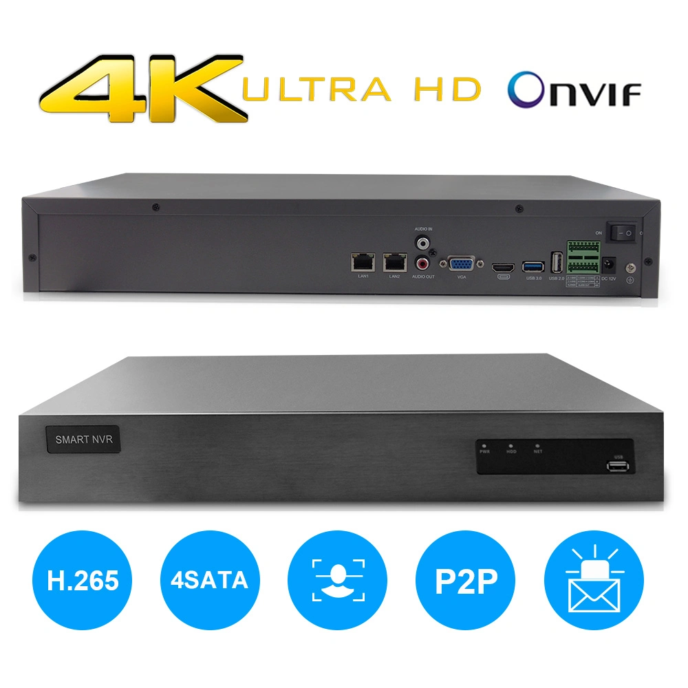 4K 36CH Face Recognition NVR 4 SATA Onvif