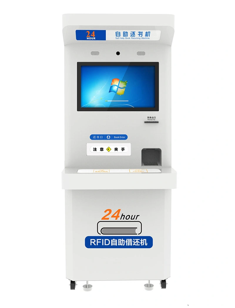 Library 24/7 Hour Self-Service Book Return RFID Reader Machine Wall Embedded