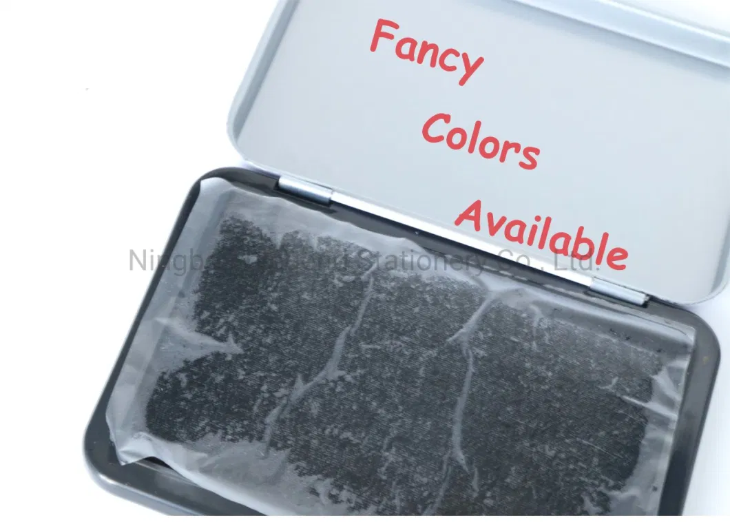 ST0713 Rectangular Metal Office Fingerprint Stamp Ink Pad