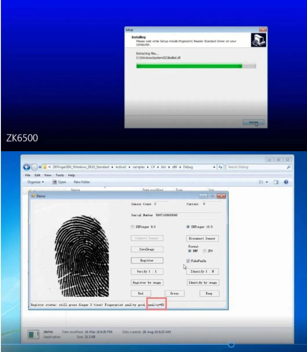 Biometric USB Fingerprint Scanner