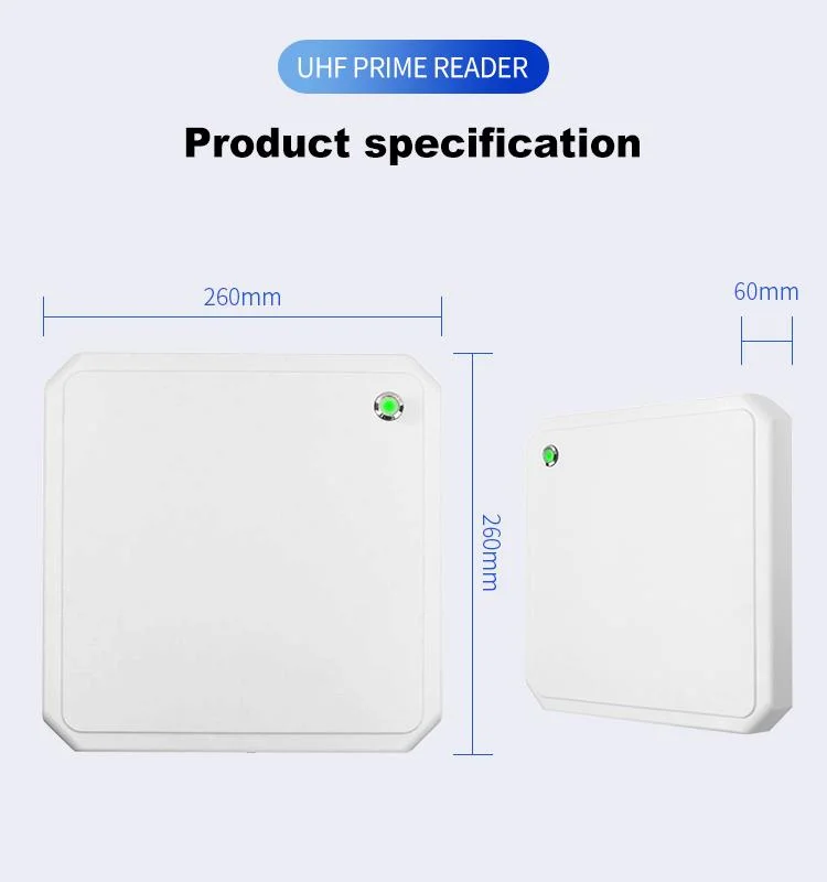 ISO 18000 6c UHF Long Range Passive RFID Reader with Built -in 9dBi Antenna for Vehicles Management