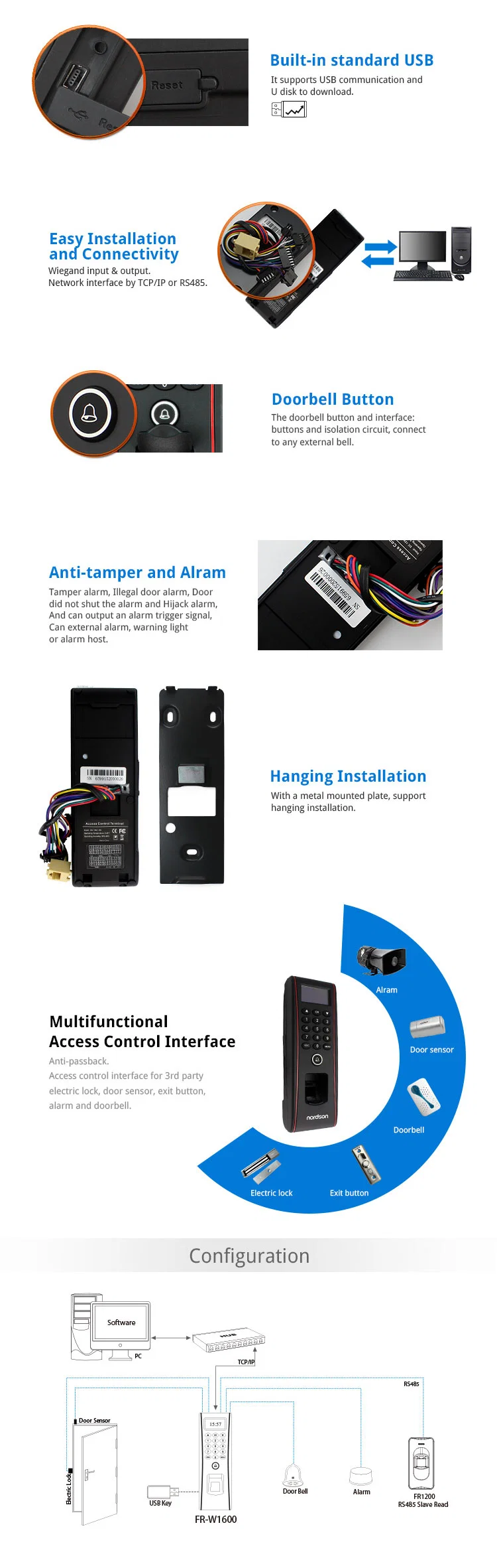 Digital Portable Waterproof Signal Output and Input Fingerprint Safe Attendance Machine Prices in Sri Lanka