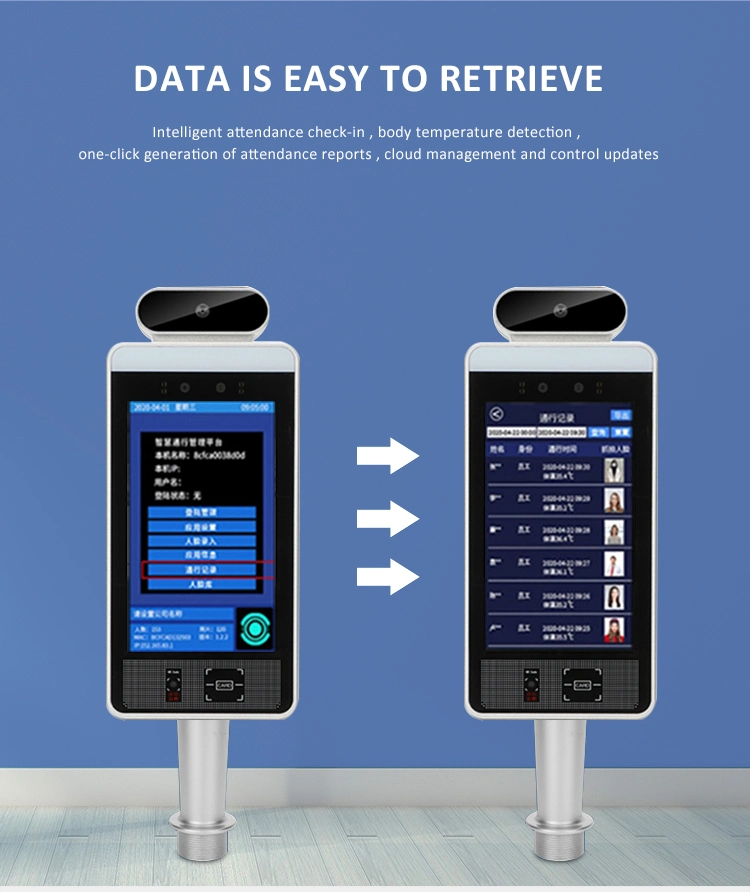 IR Temperature Measurement and Facial Recognition Temperature Scanner Body Thermometer Temperature Detection