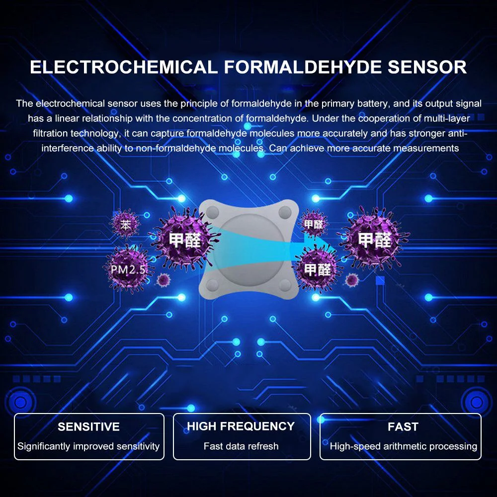 Dm601b 10 in One Air Quality Monitor Tvoc Pm2.5 Temperature Humidity Measuring Device