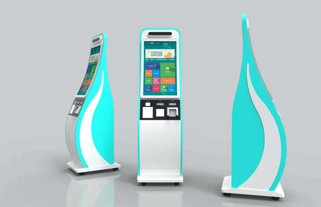 Custom Club Member Hotel Kyc Customer Management Self Service Kiosk with Fingerprint ID Scanner Facial Recognition Camera