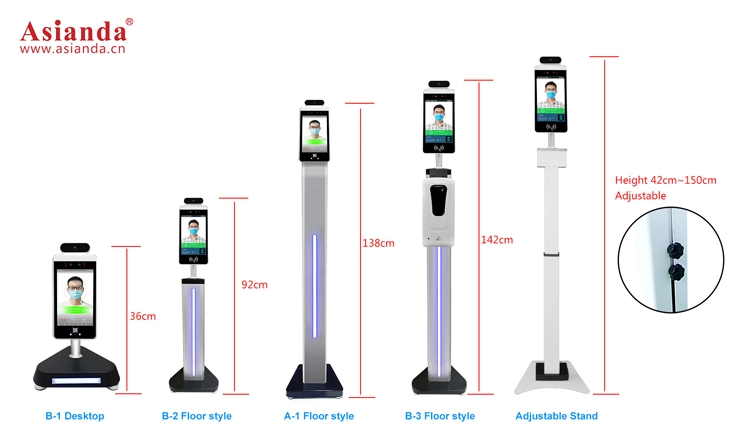 Biometric Temperature Measurement Machine with Face Recognition Terminal of 8 Inch