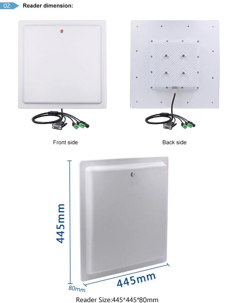 Waterproof Ethernet Port RFID UHF Card Reader Middle Reading Distance