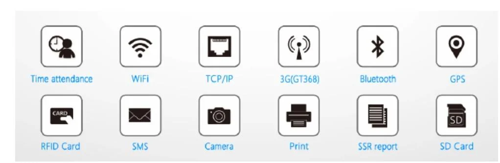 Multi-Biometric Time Attendance Device with TCP/IP