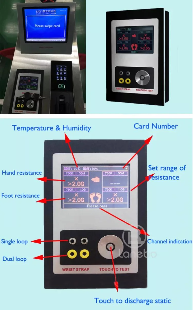 ESD Tripod Turnstile Gate with Face Recognition Machine