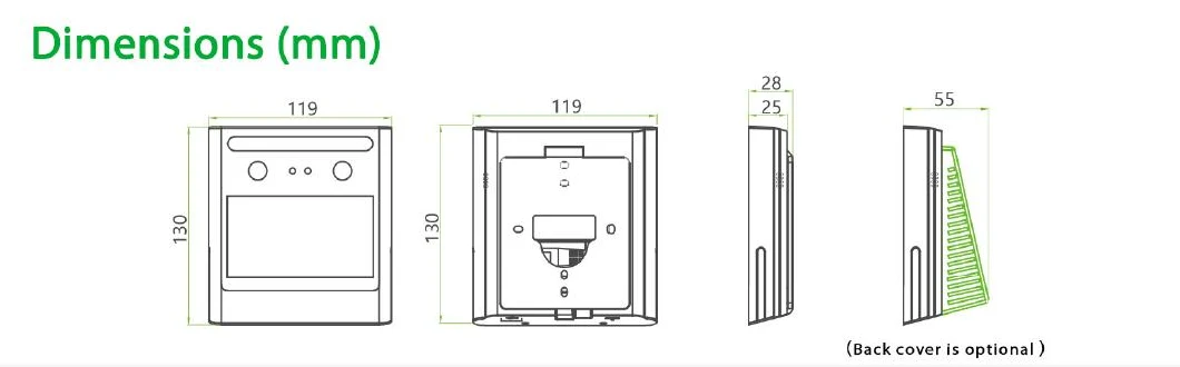 RFID Card Zk Access Control Attendance Machine Face Recognition Device