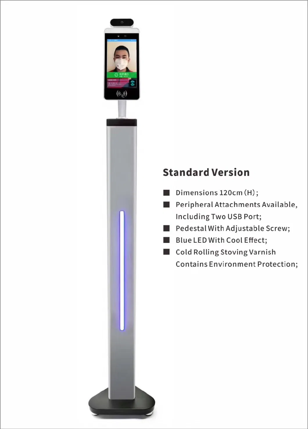 Binocular Camera Security Time Attendance System Facial Recognition Terminal with Infrared Thermal Imaging Module