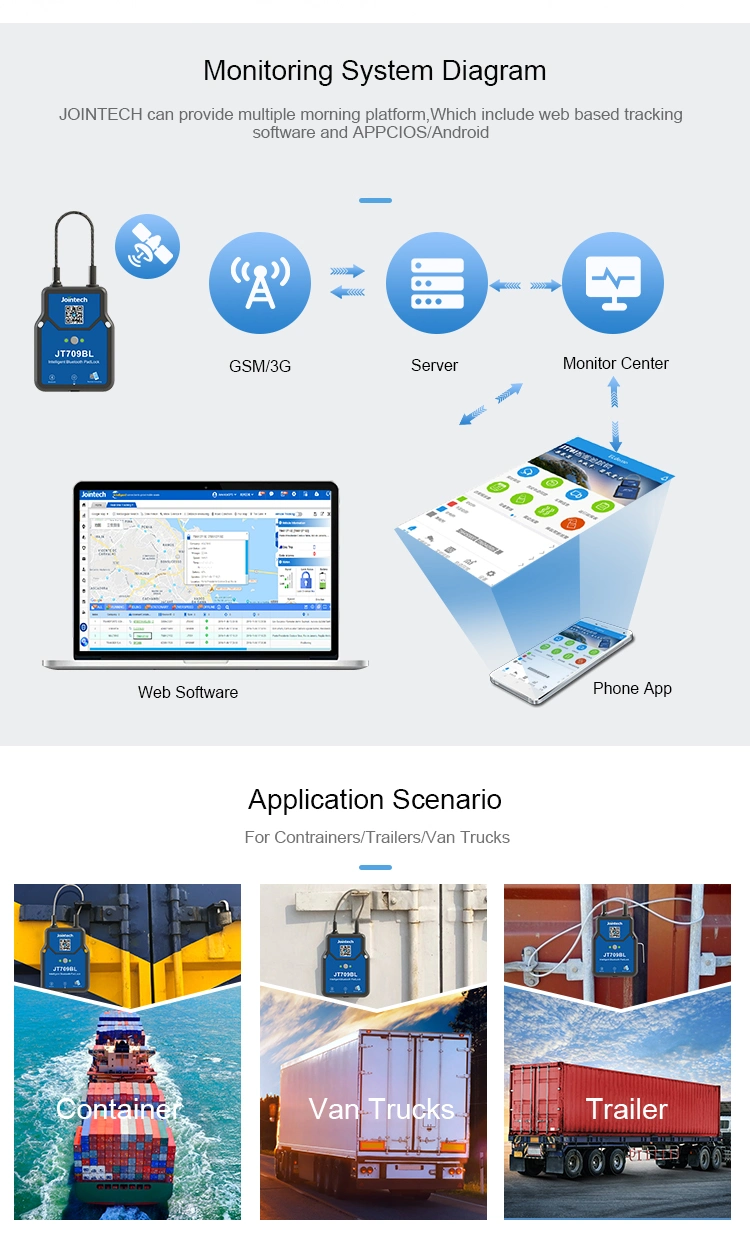 Jointech Jt709A Container Cargo Lock Smart GPS Tracker GPS Tracking Device