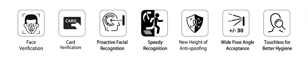 Time &amp; Attendance and Access Control Terminal with Visible Light Facial Recognition