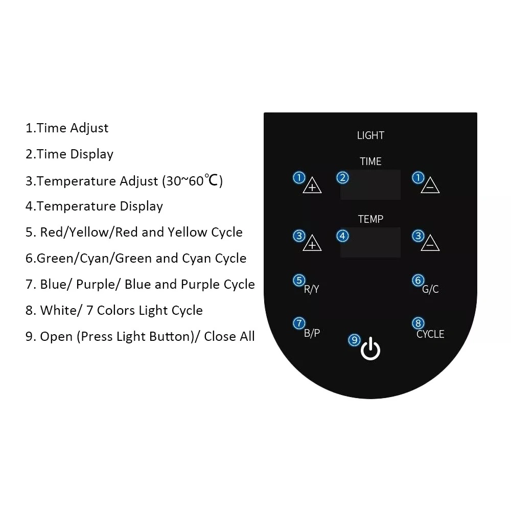 Beautiful 7 Colors LED Facial Light Therapy PDT Machine for Face Ance Treatment with Heat Function